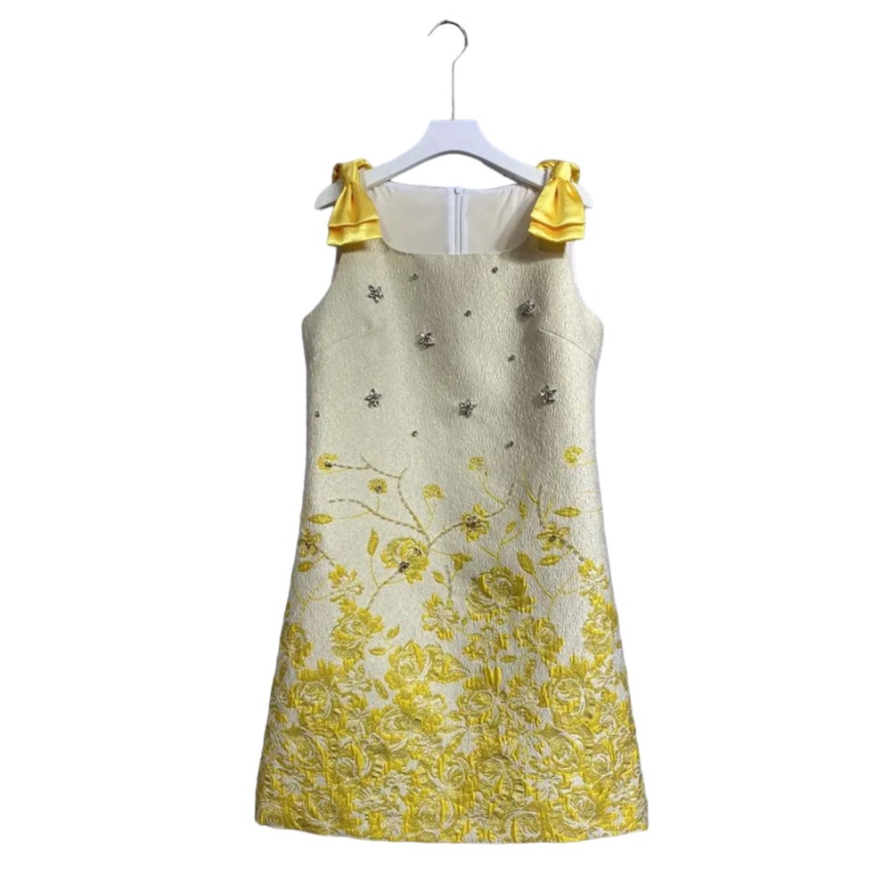 The Eylysa Gorgeous Yellow Bow Dress - Picture 6 of 13